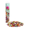 Produktbild: Plus-Plus 4329 Geniales Konstruktionsspielzeug, Farbmix Botanik, Kreativ-Bausteine Tube, Bausteinset für Kinder ab 5 Jahren, 240 Teile