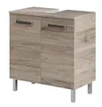Produktbild: Pelipal Waschbeckenunterschrank Quickset 313 in Sanremo Eiche Terra quer Nachbildung, 60 cm breit | Waschbeckenschrank ohne Waschbecken mit 2 Türen