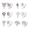 Produktbild: HMCEY 6 Paar Klippohrringe Kinder Mädchen,Ohrclips Kinder Ohne Ohrlöcher,Bunte Ohrringe Klipser Süße,Clip on Earrings Kids,Schmuck Ohrringe Hypoallergen,Prinzessinnen Ohrringes Clips für Geschenk