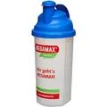 Produktbild: MEGAMAX Shaker [Protein Eiweiß Mixer] für auslaufsichere Shakes | Trinkflasche für Eiweißshakes u. Für Krafttraining, Bodybuilding & Fitness | Mixbecher mit Siebeinsatz Schraubverschluss, Messskala
