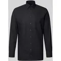 Produktbild: OLYMP Regular Fit Freizeithemd mit Logo-Stitching Modell 'New' in Black, Größe 42