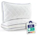Produktbild: Gentle North Hochwertige Kopfkissen 40x80 cm groß in Hotelqualität - 2er Set Flauschige, gut gefüllte Schlafkissen für Allergiker geeignet (Ökotex 100 Zertifiziert) - 60° Waschbar