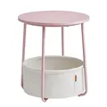 Produktbild: VASAGLE Couchtisch, rosa, rund, mit Korb, 45 x 50 cm