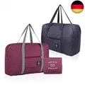 Produktbild: (2er Pack) Faltbare Reisetasche, wasserdichte Handgepäcktasche, leichte 