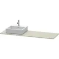 Produktbild: Duravit XSquare Konsole, 1 Ausschnitt links, 1600x16x550mm, XS060HL6060, Farbe: Taupe Seidenmatt Lack