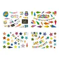 Produktbild: Sticker Set Endlich Schulkind Schuleinführung Aufkleber mit Schulanfang Motiven