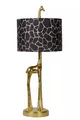 Produktbild: Tischleuchte Stoff Gold Braun Giraffe Schlafzimmer 60,5 cm E27 Nachttisch Lampe