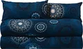 Produktbild: Erwin Müller Bettwäsche, Bettgarnitur Sparpaket 4-TLG. Flanell - Mandala - mollig warm, temperaturregulierend, mit praktischem Reißverschluss - dunkelblau Größe 40x80 cm / 155x200 cm