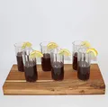 Produktbild: e2e 6er Set Kunststoff Longdrink-Gläser Kristalleffekt 400 ml Ø16x15cm für Longdrinks, Cocktails, Highball Mixer