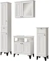 Produktbild: Vicco Badmöbel-Set Vanity, 4 Teile, Weiß