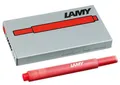 Produktbild: LAMY Großraum-Tintenpatronen T10 rot im Blister 5 Patronen