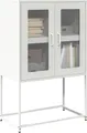 Produktbild: vidaXL Highboard Weiß 68x39x107 cm Stahl
