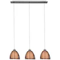 Produktbild: Brilliant Lampe Relax Pendelleuchte 3flg bronze/chrom | 3x A60, E27, 60W, g.f. Normallampen n. ent. | In der Höhe einstellbar/Kabel kürzbar | Für LED-Leuchtmittel geeignet