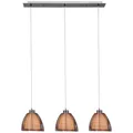 Produktbild: BRILLIANT Lampe Relax Pendelleuchte 3flg bronze/chrom | 3x A60, E27, 60W, g.f. N
