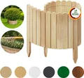 Produktbild: Floranica Rollborder Beeteinfassung 100 x 40 cm Natur Flexibler Holzzaun Deko für Gartenzaun Rasenkante Umzäunung Gartenzaun für Rasenflächen
