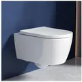 Produktbild: Rainsworth Tiefspül-WC Hänge WC Spülrandlos Toilette 4.5/3L Inkl. 24 h Gratis-Versand, wandhängend, 360° Einloch Spülung Wand WC mit Soft-Close, Weiß Elegante verlängerte Länge