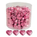 Produktbild: Günthart Dose mit 150 Schokolade Herzen | ROSA | Pralinen Herzen gefüllt mit Nougat Creme | 1er Pack (1 x 1.2 kg)