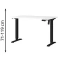 Produktbild: Germania Schreibtisch Profi 3.0, 8022-614, weiß, elektrisch höhenverstellbar, 120 x 71-119 x 80cm