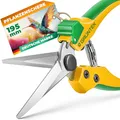 Produktbild: GRÜNTEK Gartenschere COLIBRI Long 195 mm, Bypass-Schneide für Pflanzen, Blumen, Cannabis, Ernteschere, mit Soft-Touch Ergo-Griffe, zentrierte SK5 Präzisions-Klingen, geschmiedeter Körper