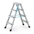 Produktbild: Zarges genietete Stehleiter eloxiert XLstep B 2x4 Stufen
