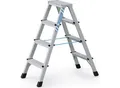 Produktbild: ZARGES Profi-Stufenleiter, eloxiert, beidseitig begehbar, 2 x 4 Stufen