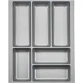 Produktbild: SOTECH ORGA-BOX-2 Besteckeinsatz Tiefe 462 mm Höhe 50,5 mm Für Nobilia Küchen Canvas Struktur Silbergrau Breite 359 mm