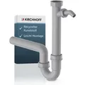 Produktbild: Kirchhoff - Eco-save Ks Spültisch-röhrensiphon,grau, 1 1/2'ig X 40 Mm, Mit 3/4' Geräteanschluss