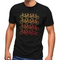 Produktbild: MoonWorks Print-Shirt Herren T-Shirt Fahrrad-Motiv Geschenk für Radfahrer Bike Fun-Shirt mit Print gelb|schwarz L
