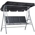 Produktbild: Outsunny Hollywoodschaukel,, Schwarz, Metall, 108x154x171 cm, Gartenmöbel, Hollywoodschaukeln