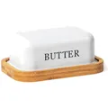 Produktbild: Butterdose Edelstahl Butterglocke mit Holzdeckel für 250 g Butter