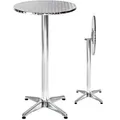Produktbild: TECTAKE Aluminium Bistrotisch Ø60cm klappbar höhenverstellbargrau