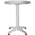 Produktbild: Aluminium Bistrotisch Ø60cm klappbar höhenverstellbar Gartentisch grau B-Ware