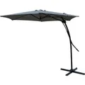 Produktbild: Mojawo XXL Easy Push Up Ampelschirm Gartenschirm Sonnenschirm Sonnenschutz Anthrazit Inklusive Kreuzfuss Durchmesser 3,50M