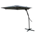 Produktbild: Mojawo XXL Easy Push-Up Ampelschirm Gartenschirm Sonnenschirm Sonnenschutz Anthrazit inklusive Kreuzfuss Ø3,50m
