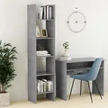 Produktbild: Bücherregal Betongrau 40x35x180 cm Holzwerkstoff