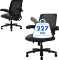 Produktbild: FLEXISPOT Ergonomischer Bürostuhl 227 kg Höhenverstellbarer Schreibtischstuhl aus Netzgewebe, Drehstuhl mit 3D Kopfstütze 90° Hochklappbare Armlehnen