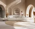 Produktbild: DELIFE Big-Sofa Mairi, Bouclé Creme-Weiß 330x160 cm