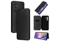 Produktbild: Wigento Smartphone-Hülle Für Samsung Galaxy A57 5G Carbon Textur Flip Schutzhülle Schwarz, Carbon Faser Flip Schutzhülle mit Kartenfach und Ständer