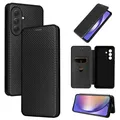 Produktbild: Kunstleder Hülle für Samsung Galaxy A57 5G Carbon Fiber Textur Schutz Schwarz