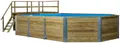 Produktbild: weka Achteckpool Mali 4 mit Technikraum (Set, 10-tlg), BxLxH: 376x714x116 cm