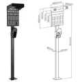 Produktbild: 59989B InLine Universal Wallbox-Standfuß mit EV-Ladekabel Halterung schwarz ~D~