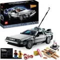 Produktbild: LEGO Icons Die Zeitmaschine aus Zurück in die Zukunft, Auto Set für Erwachsene, Bausatz für Modellautos 10300 - Silber