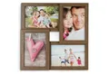 Produktbild: Levandeo® Bilderrahmen Collage, levandeo Bilderrahmen Collage 28x28cm 4 Fotos 10x15 Nussbaum MDF Holz