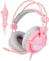 Produktbild: SADES A6 Gaming Headset, weiß/pink, USB, kabelgebunden, 7.1 Surround Sound, Over Ear, PC, PS4, Nintendo Switch