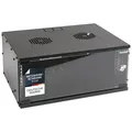 Produktbild: HMF 65704-02 Netzwerkschrank, Serverschrank 19 Zoll | 4 HE | 400 mm Tiefe | Glastür | Schwarz