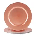 Produktbild: 6x Metallic-Ladegerät Platten Hochzeit Esstisch Rahmen 33cm Rose Gold