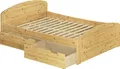 Produktbild: Funktionsbett Doppelbett 3 Bettkästen 140x200 Seniorenbett Massivholz Zuebehör wählbar V-60.50-14Rollrost inkl.