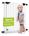 Produktbild: BOMI Türschutzgitter Treppenschutzgitter Ohne Bohren Mira XXL 83-243 cm, Babygitter zum Klemmen - 90 Grad Feststellfunktion der Tür