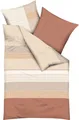 Produktbild: JACK by Kaeppel Fein Biber Bettwäsche 2 tlg. 135x200cm Obsession Streifen Topas Braun Terra Sand