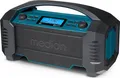 Produktbild: MEDION E66050 DAB+ Baustellenradio (Integrierter Akku, IP54 Schutz gegen Spritzwasser & Staub, USB-Ladefunktion, Bluetooth 5.0, PLL UKW Radio, Akku- oder Netzbetrieb) blau
